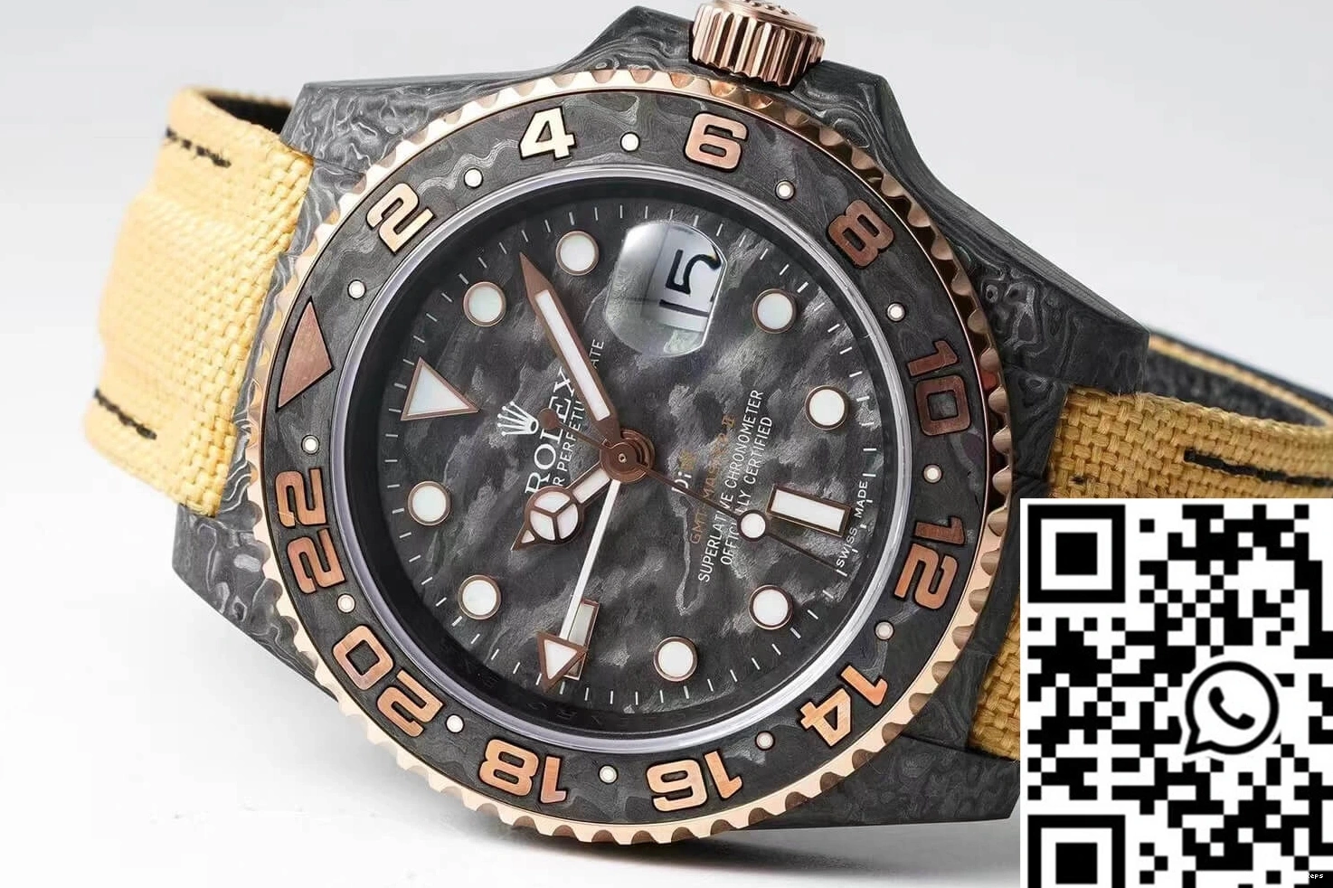 Diw Strap II Fabric Fiber Yellow GMT-MASTER Rolex Carbon 0418